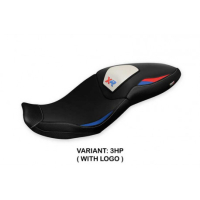 HOUSSE DE SELLE COMPATIBLE BMW S 1000 XR (20-22) MODÈLE ADRAR 1 - Logo : AVEC LOGO, Couleur : GRIS GRIS, Type : STANDARD