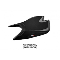 HOUSSE DE SELLE COMPATIBLE APRILIA RSV4 (21-22) MODÈLE LEON - Couleur : ROUGE, Type : CONFORT, Logo : AVEC LOGO