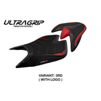 HOUSSE DE SELLE COMPATIBLE APRILIA TUONO V4 (21-22) MODÈLE ZUERA - Logo : AVEC LOGO, Couleur : ROUGE, Type : ULTRAGRIP