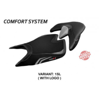 HOUSSE DE SELLE COMPATIBLE APRILIA TUONO V4 (21-22) MODÈLE ZUERA SPECIAL COLOR U - Logo : AVEC LOGO, Couleur : BLANC, Type : CONFORT