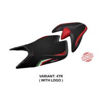 HOUSSE DE SELLE COMPATIBLE APRILIA TUONO V4 (21-22) MODÈLE ZUERA SPECIAL COLOR U - Logo : AVEC LOGO, Couleur : BLANC, Type : CONFORT