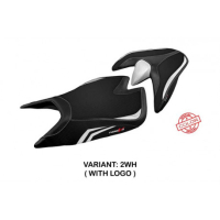 HOUSSE DE SELLE COMPATIBLE APRILIA TUONO V4 (21-22) MODÈLE ZUERA SPECIAL COLOR U - Logo : AVEC LOGO, Couleur : BLANC, Type : CONFORT