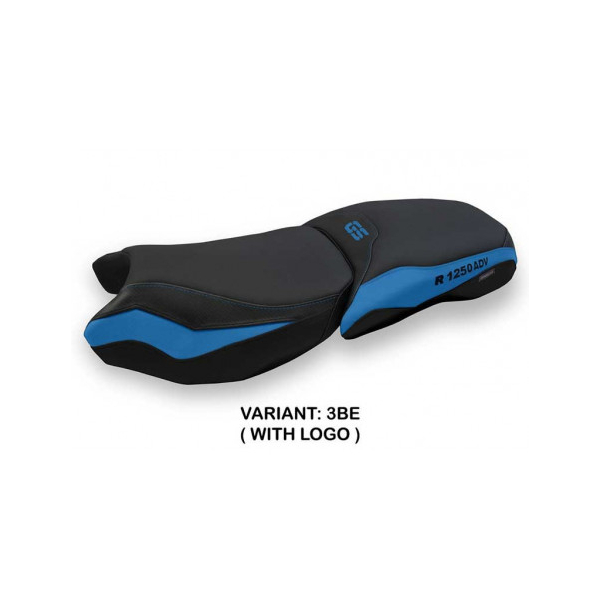 HOUSSE DE SELLE COMPATIBLE BMW R 1250 GS ADVENTURE (19-22) MODÈLE BACENO 4 - Logo : AVEC LOGO, Couleur : BLANC, Type : STANDARD