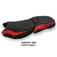 HOUSSE DE SELLE COMPATIBLE BMW R 1250 GS ADVENTURE (19-22) MODÈLE BACENO 4 - Logo : AVEC LOGO, Couleur : BLANC, Type : STANDARD