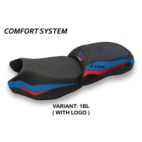 HOUSSE DE SELLE COMPATIBLE BMW R 1250 GS (19-22) MODÈLE TAÏWAN - Couleur : BLANC, Type : CONFORT, Logo : AVEC LOGO