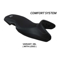 HOUSSE DE SELLE COMPATIBLE BMW F 650 GS (00-07) MODÈLE MOGAN - Logo : AVEC LOGO, Couleur : ROUGE, Type : CONFORT 