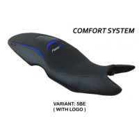 HOUSSE DE SELLE COMPATIBLE BMW F 800 R (09-20) MODÈLE MAILI - Couleur : BLEU, Type : CONFORT, Logo : AVEC LOGO 