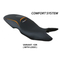 HOUSSE DE SELLE COMPATIBLE BMW F 800 R (09-20) MODÈLE MAILI - Logo : AVEC LOGO, Couleur : BLANC, Type : CONFORT