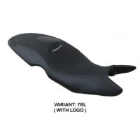HOUSSE DE SELLE COMPATIBLE BMW F 800 R (09-20) MODÈLE MAILI - Logo : AVEC LOGO, Couleur : BLANC, Type : CONFORT