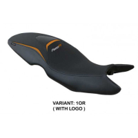 HOUSSE DE SELLE COMPATIBLE BMW F 800 R (09-20) MODÈLE MAILI - Logo : AVEC LOGO, Couleur : BLANC, Type : CONFORT