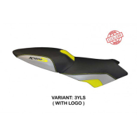 HOUSSE DE SELLE COMPATIBLE BMW K 1200 S (04-08) MODÈLE LARIANO SPECIAL COLOR - Type : STANDARD, Logo : AVEC LOGO, Couleur : BLEU BLANC