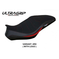 HOUSSE DE SELLE COMPATIBLE BENELLI 752 S (19-22) MODÈLE LIMA - Logo : AVEC LOGO, Couleur : ARGENT, Type : CONFORT
