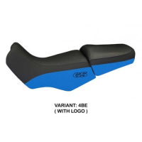 HOUSSE DE SELLE COMPATIBLE BMW R 1100/1150 GS (94-03) MODÈLE LIVORNO CARBON COLO - Logo : AVEC LOGO, Couleur : BLEU, Type : STANDARD 