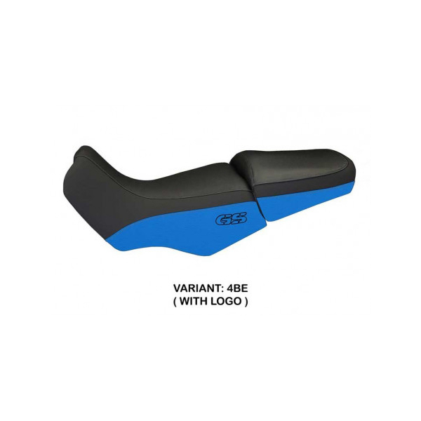 HOUSSE DE SELLE COMPATIBLE BMW R 1100/1150 GS (94-03) MODÈLE LIVORNO CARBON COLO - Logo : AVEC LOGO, Couleur : BLEU, Type : STANDARD