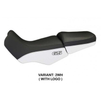 HOUSSE DE SELLE COMPATIBLE BMW R 1100/1150 GS (94-03) MODÈLE LIVORNO CARBON COLO - Logo : AVEC LOGO, Couleur : BLEU, Type : STANDARD