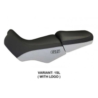 HOUSSE DE SELLE COMPATIBLE BMW R 1100/1150 GS (94-03) MODÈLE LIVORNO CARBON COLO - Couleur : BLANC, Type : STANDARD, Logo : AVEC LOGO