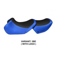 HOUSSE DE SELLE COMPATIBLE BMW R 1150 RT (00-06) MODÈLE OSTUNI - Logo : AVEC LOGO, Couleur : ARGENT, Type : STANDARD 