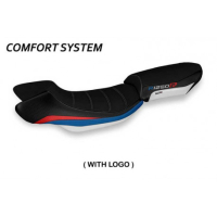 HOUSSE DE SELLE COMPATIBLE BMW R 1250 R (19-22) MODÈLE POLICORO HP - Logo : AVEC LOGO, Couleur : COULEUR HP, Type : CONFORT 