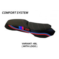 HOUSSE DE SELLE COMPATIBLE BMW R 1200 GS ADVENTURE (13-18) MODÈLE EXCLUSIVE ANNI - Type : CONFORT, Logo : AVEC LOGO, Couleur : GRIS GRIS