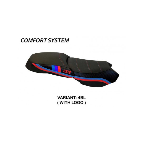HOUSSE DE SELLE COMPATIBLE BMW R 1200 GS ADVENTURE (13-18) MODÈLE EXCLUSIVE ANNI - Logo : AVEC LOGO, Couleur : ROUGE, Type : CONFORT