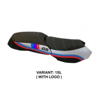 HOUSSE DE SELLE COMPATIBLE BMW R 1200 GS ADVENTURE (13-18) MODÈLE EXCLUSIVE ANNI - Couleur : BLANC, Type : CONFORT, Logo : AVEC LOGO