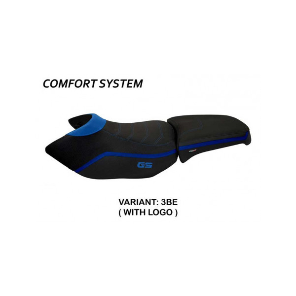 HOUSSE DE SELLE COMPATIBLE BMW R 1200 GS ADVENTURE (06-12) MODÈLE IONIA 4 - Logo : AVEC LOGO, Couleur : BLEU, Type : STANDARD