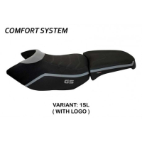 HOUSSE DE SELLE COMPATIBLE BMW R 1200 GS ADVENTURE (06-12) MODÈLE IONIA 4 - Logo : AVEC LOGO, Couleur : BLEU, Type : STANDARD