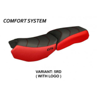 HOUSSE DE SELLE COMPATIBLE BMW R 1200 GS ADVENTURE (13-18) MODÈLE ORIGINAL CARBO - Logo : AVEC LOGO, Couleur : NOIR, Type : CONFORT