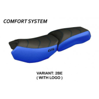 HOUSSE DE SELLE COMPATIBLE BMW R 1200 GS ADVENTURE (13-18) MODÈLE ORIGINAL CARBO - Type : CONFORT, Logo : AVEC LOGO, Couleur : GRIS GRIS