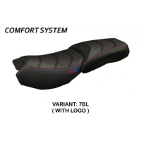 HOUSSE DE SELLE COMPATIBLE BMW R 1200 GS ADVENTURE (13-18) MODÈLE ORIGINAL CARBO - Type : CONFORT, Logo : AVEC LOGO, Couleur : GRIS GRIS