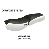 HOUSSE DE SELLE COMPATIBLE BMW R 1200 GS ADVENTURE (13-18) MODÈLE ORIGINAL CARBO - Couleur : ROUGE, Type : CONFORT, Logo : AVEC LOGO