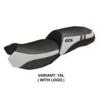 HOUSSE DE SELLE COMPATIBLE BMW R 1200 GS (13-18) MODÈLE ORTIGIA TRICO - Logo : AVEC LOGO, Couleur : BLANC, Type : STANDARD