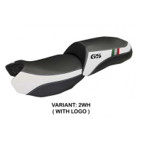 HOUSSE DE SELLE COMPATIBLE BMW R 1200 GS (13-18) MODÈLE ORTIGIA TRICO - Logo : AVEC LOGO, Couleur : BLANC, Type : STANDARD