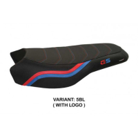 HOUSSE DE SELLE COMPATIBLE BMW R 1200/1250 GS RALLYE (17-22) MODÈLE BONN 2 - Logo : AVEC LOGO, Couleur : JAUNE, Type : CONFORT