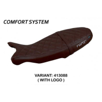 HOUSSE DE SELLE COMPATIBLE BMW R 1200 NINE T (14-22) MODÈLE SIVAS CONFORT, NOIR, - Logo : AVEC LOGO, Couleur : MARRON FONCE, Type : CONFORT