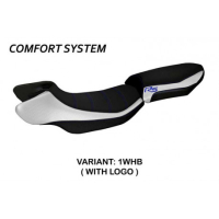 HOUSSE DE SELLE COMPATIBLE BMW R 1200 RS (15-19) MODÈLE AURELIA COLOR RS - Type : CONFORT, Logo : AVEC LOGO, Couleur : BLANC ROUGE
