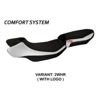 HOUSSE DE SELLE COMPATIBLE BMW R 1200 RS (15-19) MODÈLE AURELIA COLOR RS - Type : CONFORT, Logo : AVEC LOGO, Couleur : BLANC ROUGE