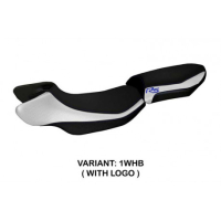 HOUSSE DE SELLE COMPATIBLE BMW R 1200 RS (15-19) MODÈLE AURELIA SPECIAL COLOR RS - Logo : AVEC LOGO, Couleur : BLANC ROUGE, Type : CONFORT 