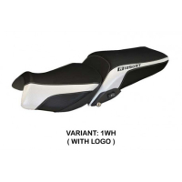 HOUSSE DE SELLE COMPATIBLE BMW R 1250 RT (19-22) MODÈLE ALGHERO 1 - Logo : AVEC LOGO, Couleur : BLANC, Type : CONFORT