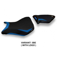 HOUSSE DE SELLE COMPATIBLE BMW S 1000 RR (12-14) MODÈLE BAKU 2 - Logo : AVEC LOGO, Couleur : BLEU, Type : STANDARD 