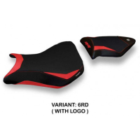 HOUSSE DE SELLE COMPATIBLE BMW S 1000 RR (12-14) MODÈLE BAKU 2 - Logo : AVEC LOGO, Couleur : ROUGE, Type : STANDARD