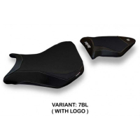 HOUSSE DE SELLE COMPATIBLE BMW S 1000 RR (12-14) MODÈLE BAKU 2 - Couleur : BLANC, Type : STANDARD, Logo : AVEC LOGO