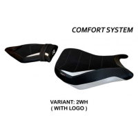 HOUSSE DE SELLE COMPATIBLE BMW S 1000 R (14-20) MODÈLE SPIRA 2 - Type : CONFORT, Logo : AVEC LOGO, Couleur : ARGENT