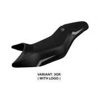 HOUSSE DE SELLE COMPATIBLE CF MOTO 650 MT (19-22) MODÈLE MAINE - Logo : AVEC LOGO, Couleur : BLANC, Type : CONFORT