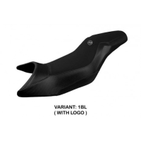 HOUSSE DE SELLE COMPATIBLE CF MOTO 650 MT (19-22) MODÈLE MAINE - Logo : AVEC LOGO, Couleur : NOIR, Type : STANDARD