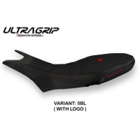 HOUSSE DE SELLE COMPATIBLE  DUCATI HYPERMOTARD 950 (19-22) MODÈLE LUNA 1 ULTRAGR - Logo : AVEC LOGO, Couleur : NOIR, Type : ULTRAGRIP 