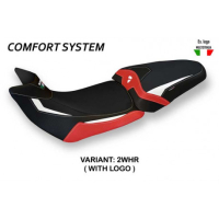 HOUSSE DE SELLE COMPATIBLE DUCATI MULTISTRADA 1200/1260 (15-20) MODÈLE PATNA SPE - Logo : AVEC LOGO, Couleur : ROUGE BLANC, Type : CONFORT