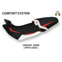 HOUSSE DE SELLE COMPATIBLE DUCATI MULTISTRADA 1200/1260 (15-20) MODÈLE PATNA SPE - Logo : AVEC LOGO, Couleur : BLANC ROUGE, Type : CONFORT 