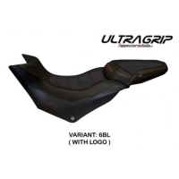 HOUSSE DE SELLE COMPATIBLE DUCATI MULTISTRADA 950 (17-21) MODÈLE SLAPY - Logo : AVEC LOGO, Couleur : NOIR, Type : ULTRAGRIP 
