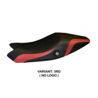 HOUSSE DE SELLE COMPATIBLE  DUCATI MONSTER 1100/1100 EVO (09-13) MODÈLE LOGOS CA - Logo : AVEC LOGO, Couleur : BLANC, Type : STANDARD 